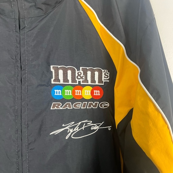 Kyle Busch 2009 Men's Jacket M&M’s NASCAR #18 Black Yellow Medium - Picture 2 of 9